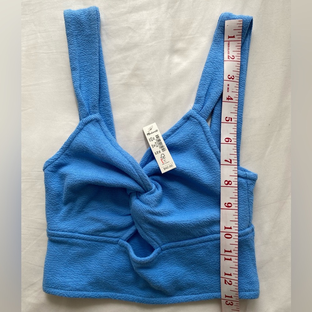 MADEWELL NWT Blue Crop Top size XXS